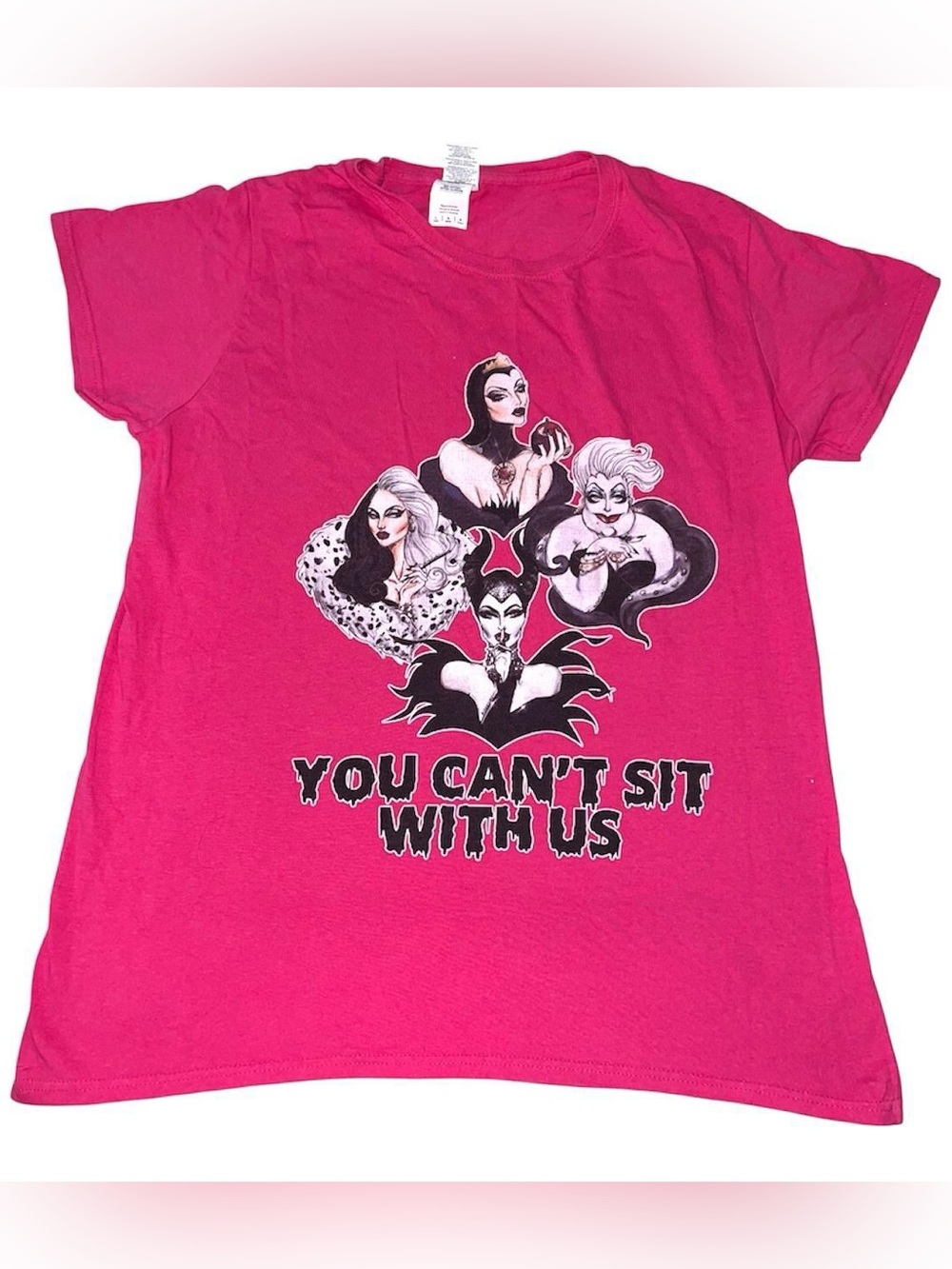 Disney Villains pink mean girls  tshirt.